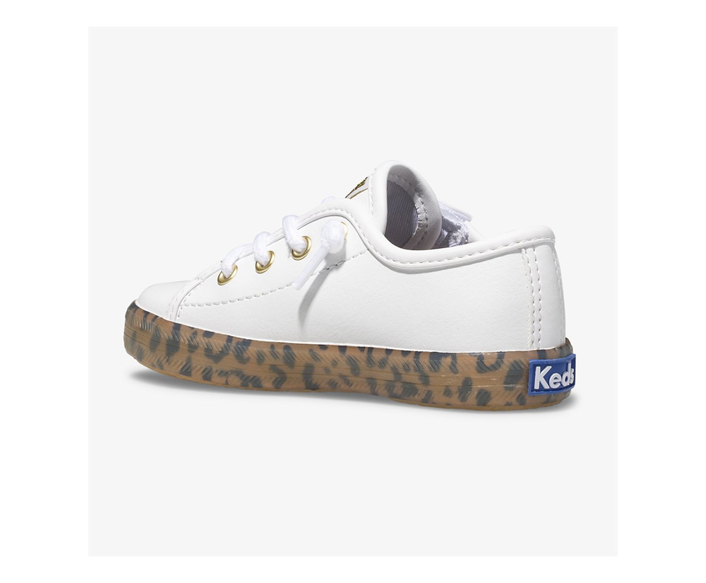 Keds Sneaker Kinder Weiß - Kickstart Leopard Foxing Jr. - EGC-501367